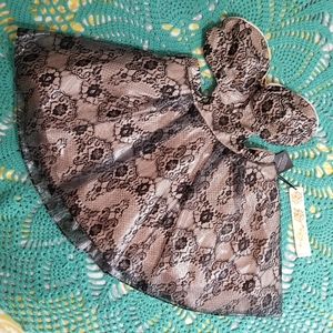 NastyGal Lace Print Strapless CutOut Party Dress